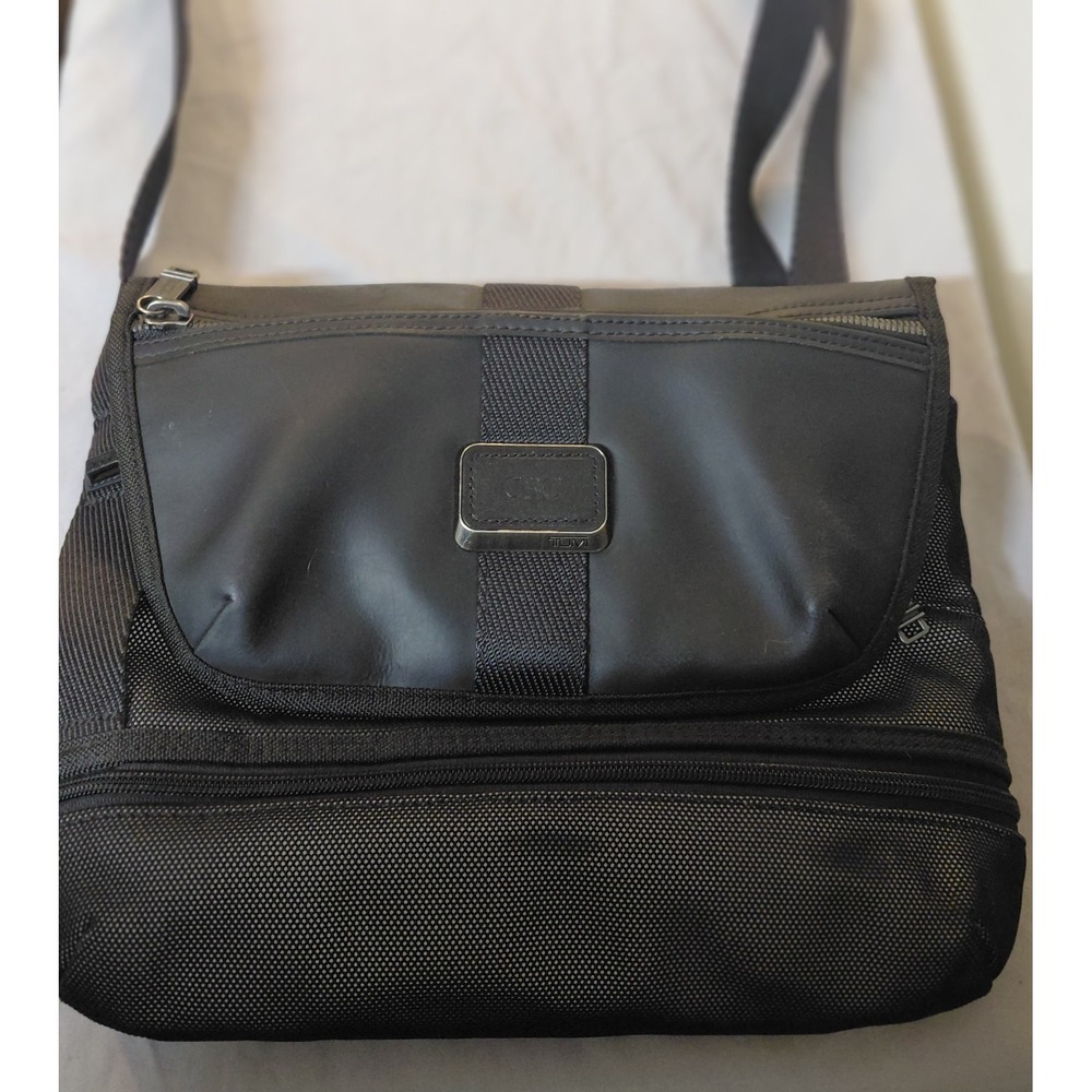 Tumi Alpha Bravo Travis Crossbody Messenger Bag Black Ballistic Nylon 232371D